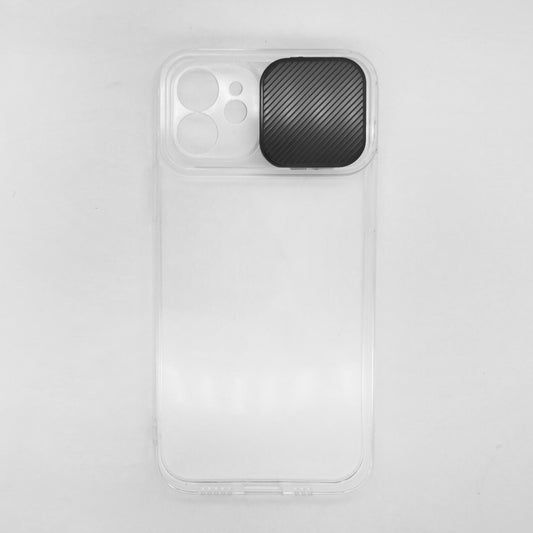 iPhone 12 Camera Slide Protection Clear Back Cover Soft Silicone TPU Bumper case