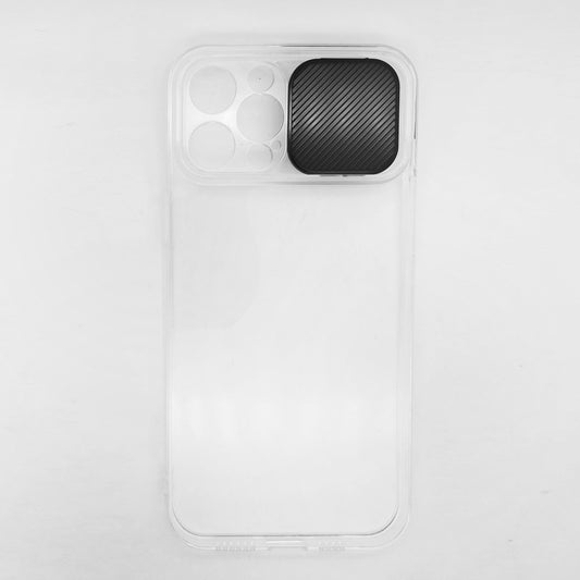 iPhone 12 Pro Max Camera Slide Protection Clear Back Cover Soft Silicone TPU Bumper case