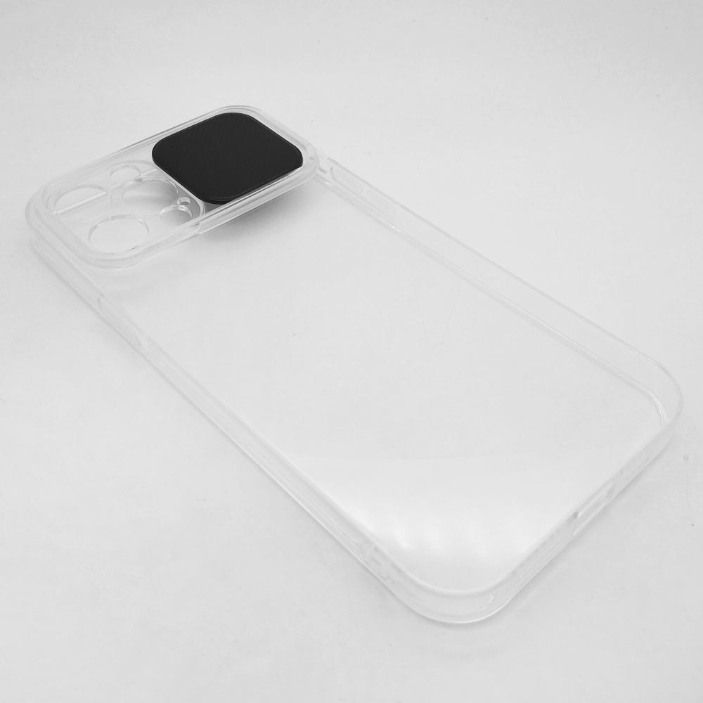 iPhone 12 Pro Max Camera Slide Protection Clear Back Cover Soft Silicone TPU Bumper case