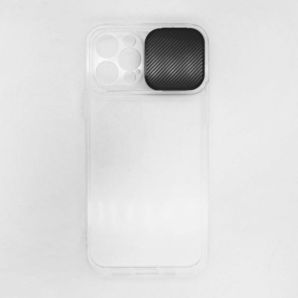 iPhone 12 Pro Camera Slide Protection Clear Back Cover Soft Silicone TPU Bumper case