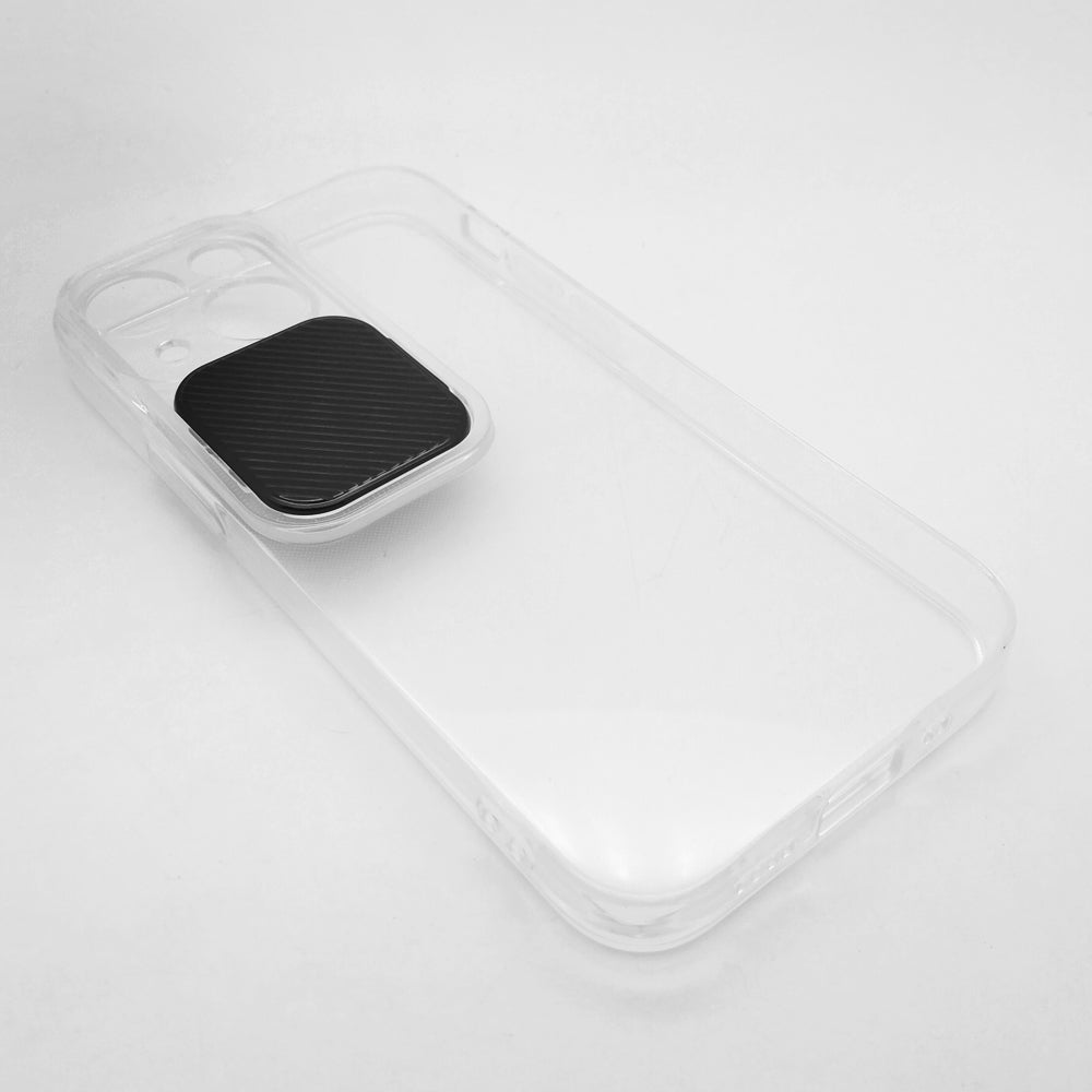 iPhone 13 Mini Camera Slide Protection Clear Back Cover Soft Silicone TPU Bumper case