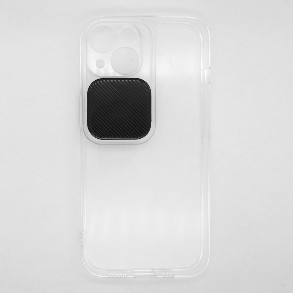 iPhone 13 Camera Slide Protection Clear Back Cover Soft Silicone TPU Bumper case