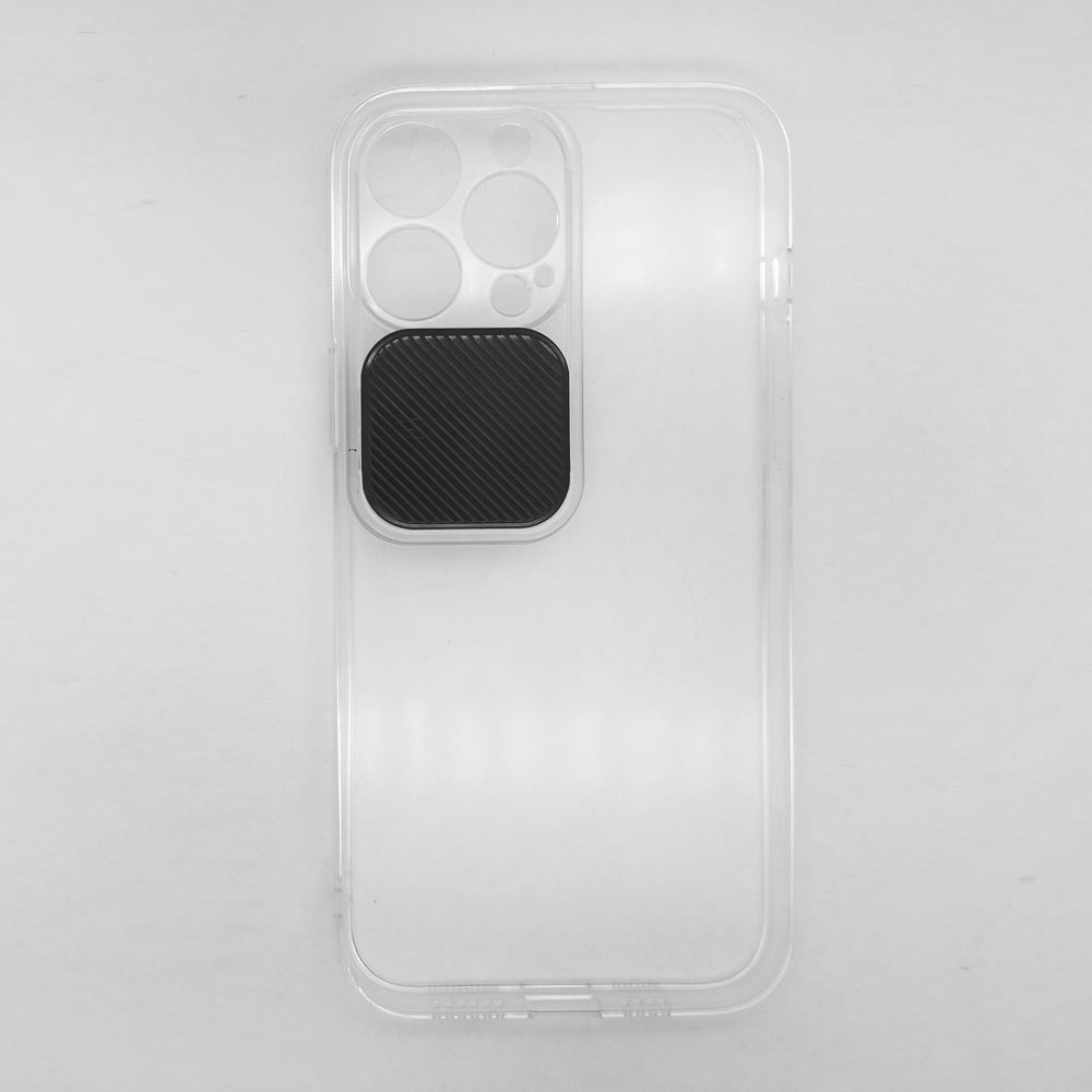 iPhone 13 Pro Max Camera Slide Protection Clear Back Cover Soft Silicone TPU Bumper case
