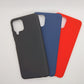Samsung M22 bundle pack of 3 Silicone case slim black red blue back covers
