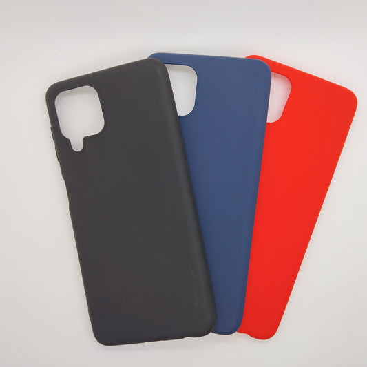 Samsung M22 bundle pack of 3 Silicone case slim black red blue back covers