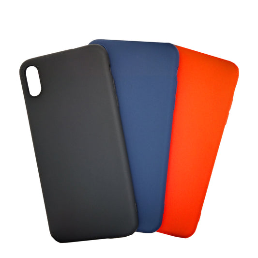 iPhone Xs Max bundle pack of 3 Silicone case slim black red blue back covers