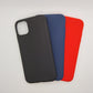 iPhone 11 bundle pack of 3 Silicone case slim black red blue back covers