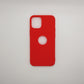 iPhone 12 Mini bundle pack of 3 Silicone case slim black red blue back covers