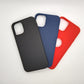 iPhone 12 Mini bundle pack of 3 Silicone case slim black red blue back covers