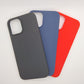 iPhone 12 Pro Max bundle pack of 3 Silicone case slim black red blue back covers