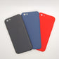 iPhone 6 bundle pack of 3 Silicone case slim black red blue back covers