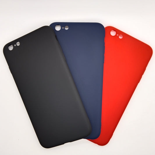 iPhone 6 Plus bundle pack of 3 Silicone case slim black red blue back covers