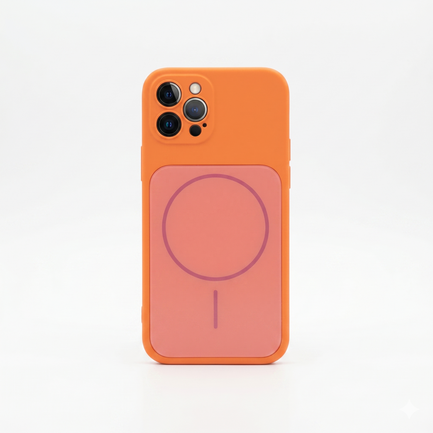 iPhone 12 Pro Orange Back Case - Slim Fit Protective Silicone Phone Cover