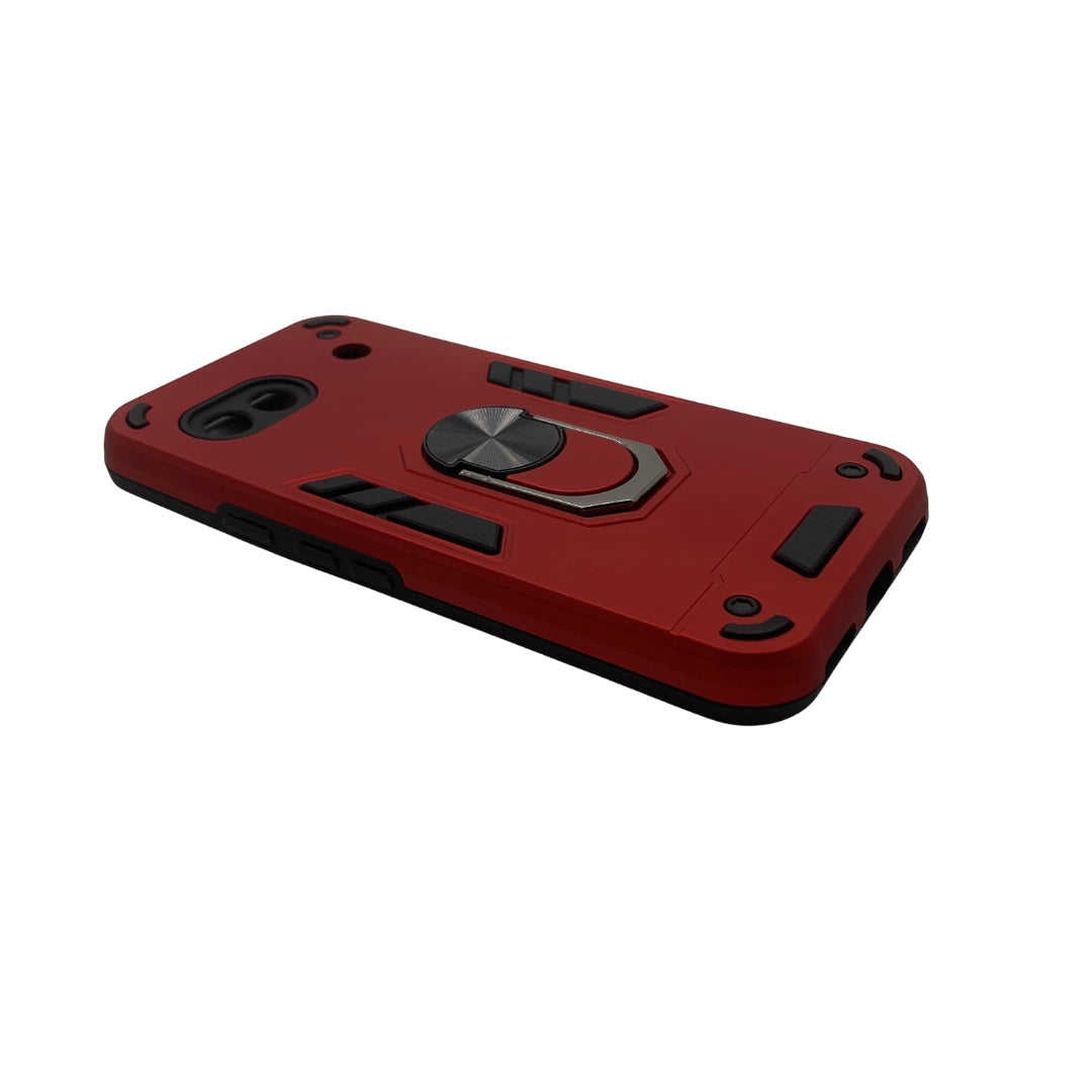 Google Pixel 8A Hard PC Case with Metal ring holder Shockproof Slim back Cover