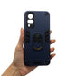 Vivo Y53s Hard PC Case with ring holder Shockproof Slim back Cover