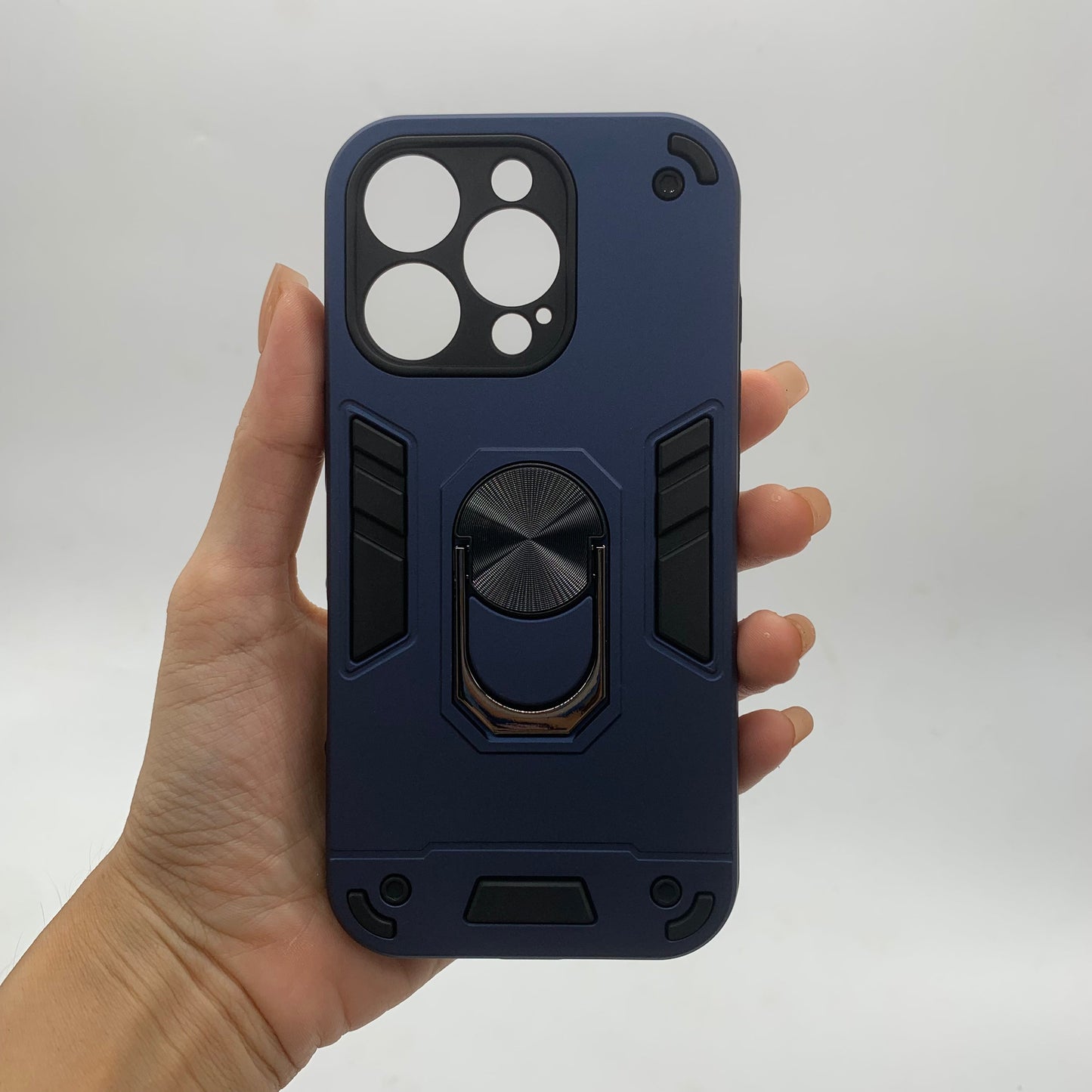 iPhone 16 Pro Hard PC Case with ring holder Shockproof Slim back Cover