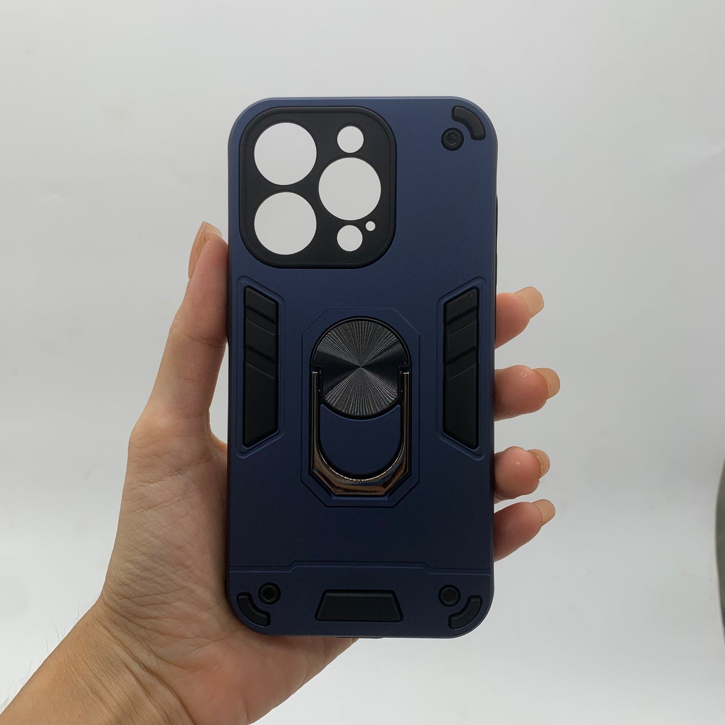 iPhone 15 Pro Hard PC Case with ring holder Shockproof Slim back Cover