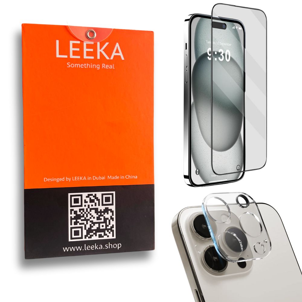 LEEKA Apple iPhone 16 Pro Supreme Quality HD Tempered Glass & Camera Lens Glass Screen Protector