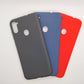Samsung M11 bundle pack of 3 Silicone case slim black red blue back covers