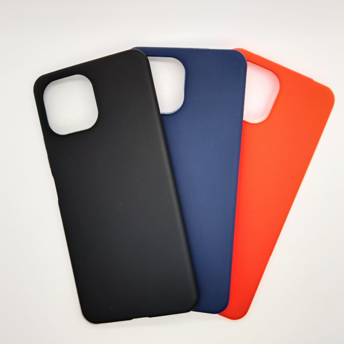 Xiaomi Mi 11 Lite bundle pack of 3 Silicone case slim black red blue back covers