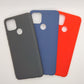 OPPO A15 bundle pack of 3 Silicone case slim black red blue back covers