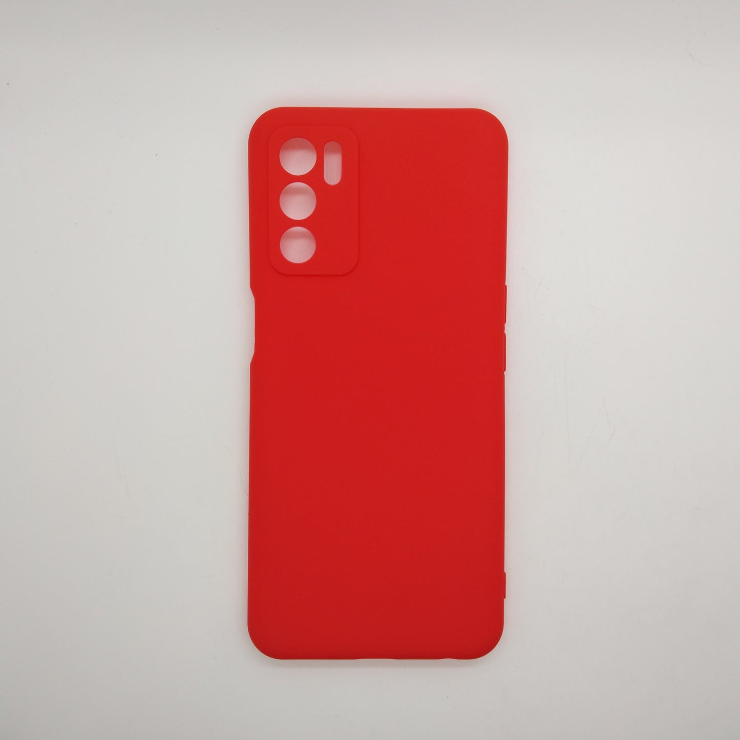 OPPO A16 bundle pack of 3 Silicone case slim black red blue back covers