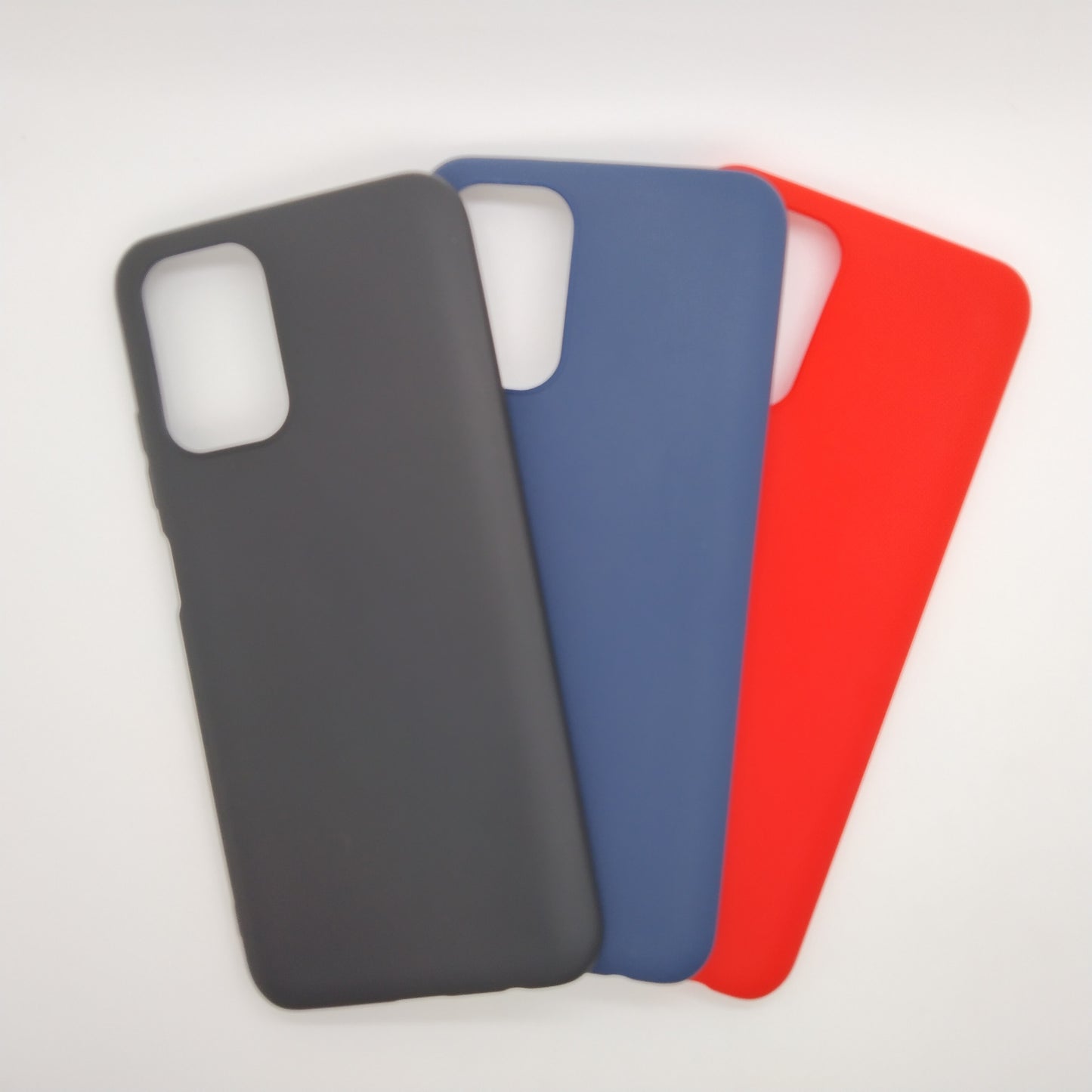 Redmi Note 10s bundle pack of 3 Silicone case slim black red blue back covers