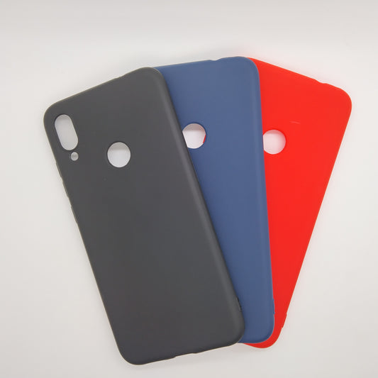 Redmi Note 7 bundle pack of 3 Silicone case slim black red blue back covers