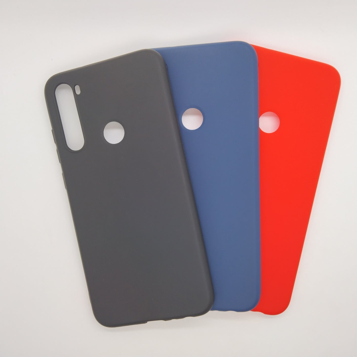 Redmi Note 8 bundle pack of 3 Silicone case slim black red blue back covers