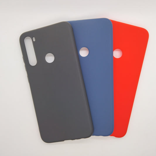 Redmi Note 8 bundle pack of 3 Silicone case slim black red blue back covers