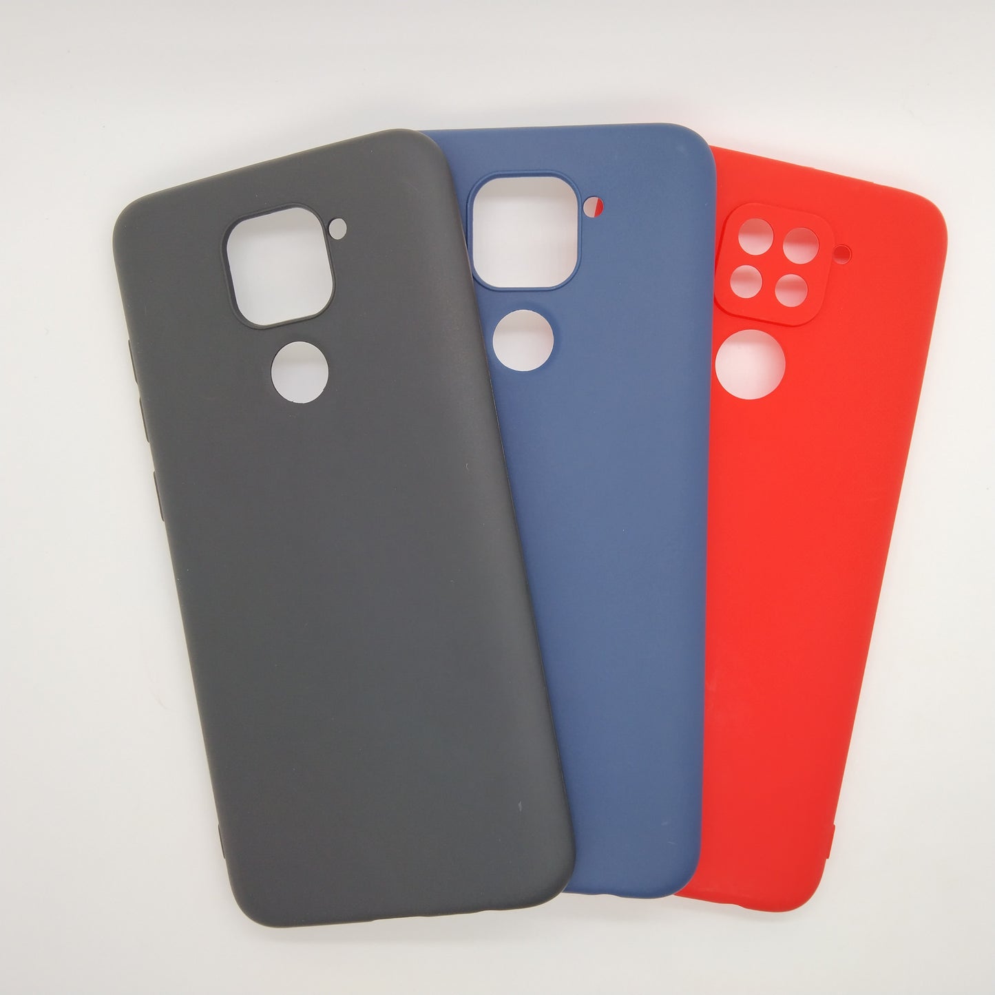 Redmi Note 9 bundle pack of 3 Silicone case slim black red blue back covers