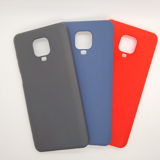 Redmi Note 9 Pro bundle pack of 3 Silicone case slim black red blue back covers