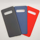 Samsung S10 Plus bundle pack of 3 Silicone case slim black red blue back covers