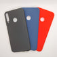 Huawei Y7p bundle pack of 3 Silicone case slim black red blue back covers