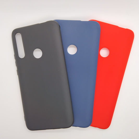 Huawei Y9 Prime bundle pack of 3 Silicone case slim black red blue back covers