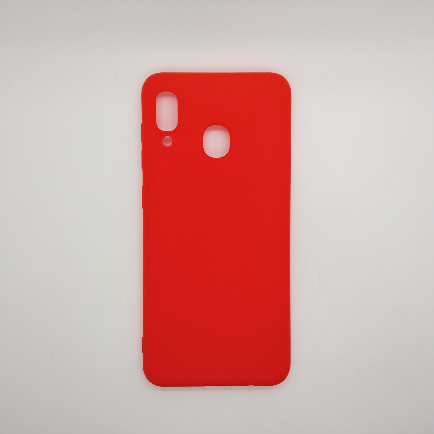Samsung A20 bundle pack of 3 Silicone case slim black red blue back covers