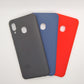 Samsung A20 bundle pack of 3 Silicone case slim black red blue back covers