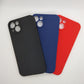iPhone 13 bundle pack of 3 Silicone case slim black red blue back covers