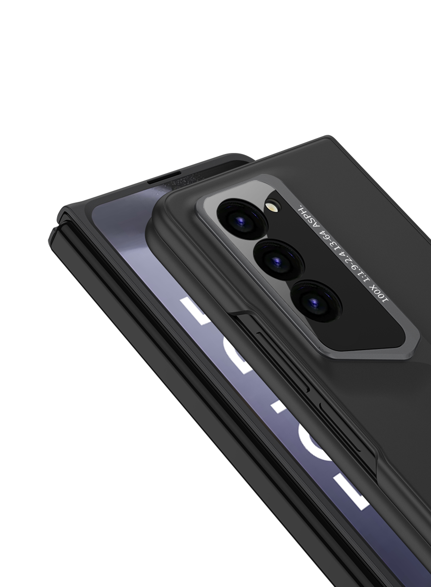 LEEKA Samsung Z Fold 5 case with Super Luxury Sport car fiber Pro case design with free inbuilt Screen Protector