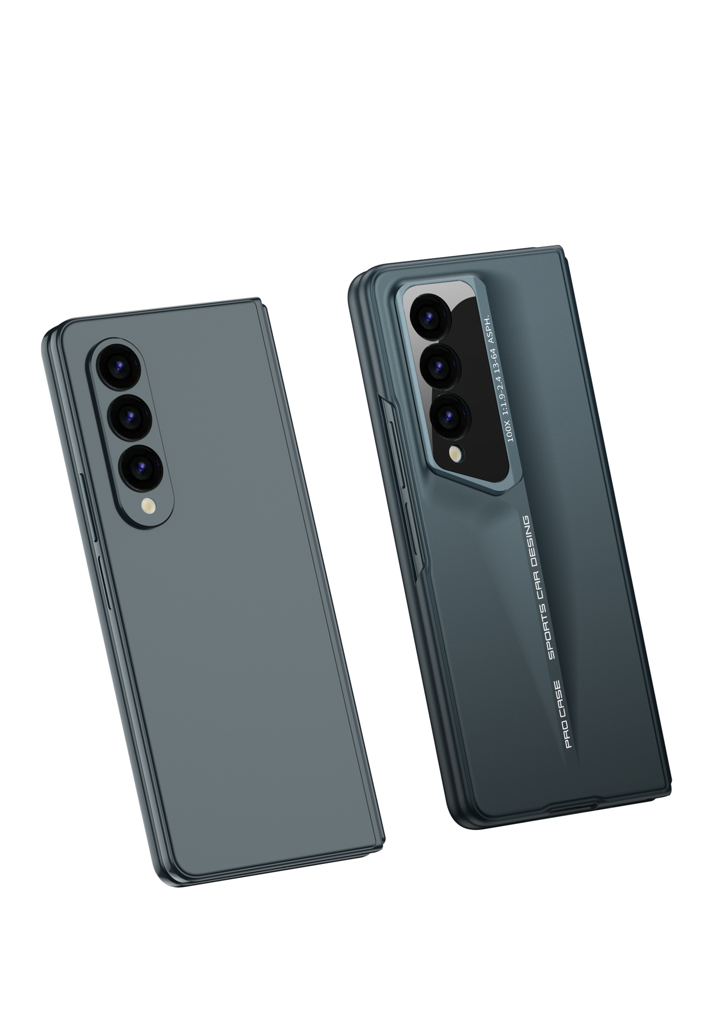 LEEKA Samsung Z Fold 4 case with Super Luxury Sport car fiber Pro case design with free inbuilt Screen Protector