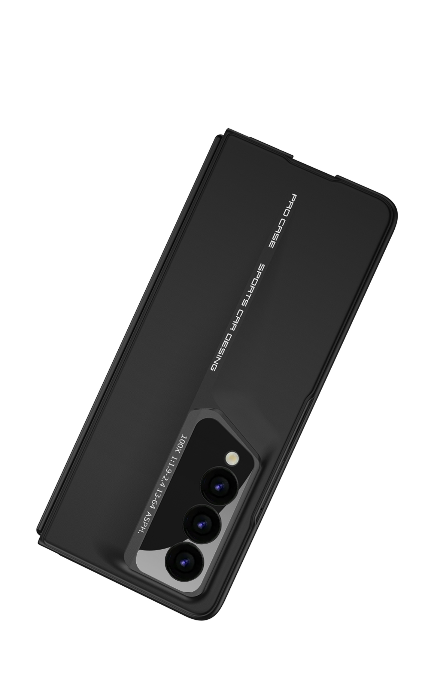 LEEKA Samsung Z Fold 4 case with Super Luxury Sport car fiber Pro case design with free inbuilt Screen Protector