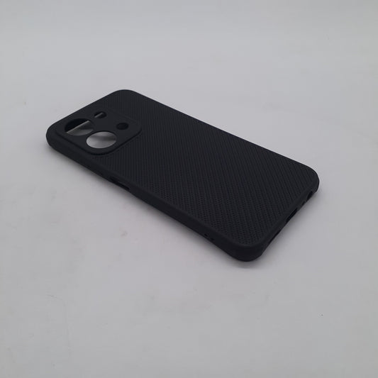 Redmi 15C Carbon Fiber texture Hard Rubber armour back cover shock-porof case