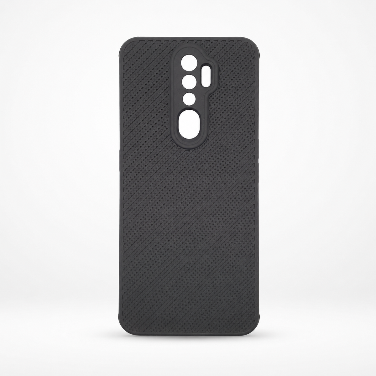 OPPO A5 2020 Carbon Fiber texture Hard Rubber armour back cover shock-porof case