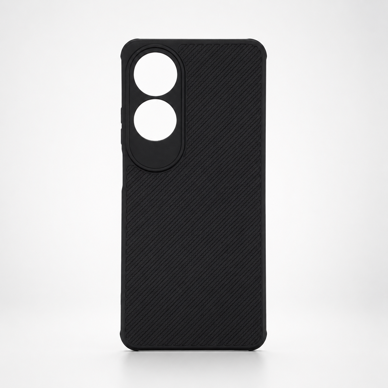 OPPO A60 Carbon Fiber texture Hard Rubber armour back cover shock-porof case