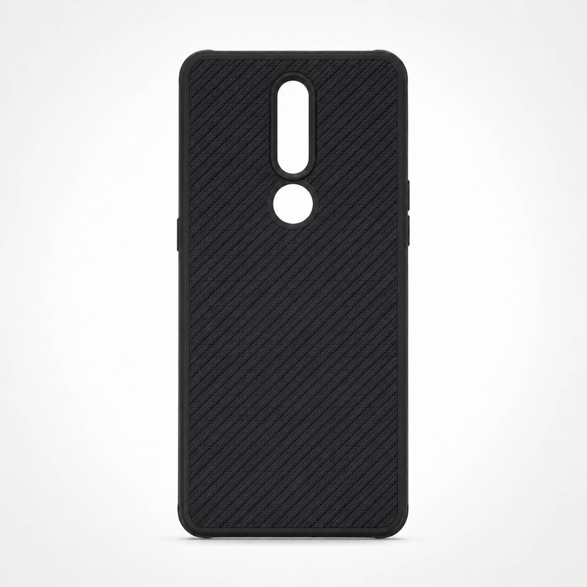 OPPO F11 Pro Carbon Fiber texture Hard Rubber armour back cover shock-porof case