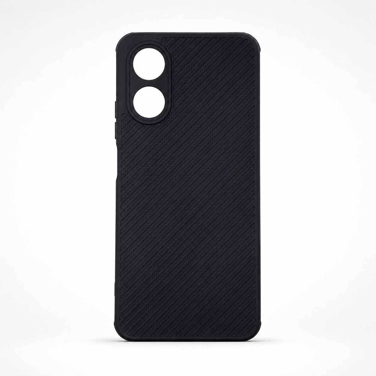 OPPO A17 Carbon Fiber texture Hard Rubber armour back cover shock-porof case