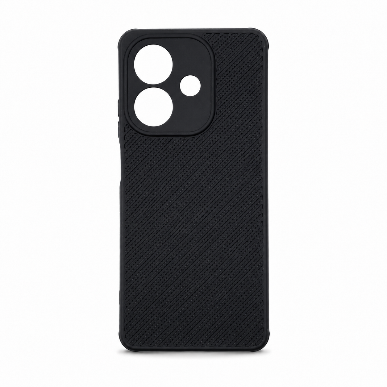OPPO A3x Carbon Fiber texture Hard Rubber armour back cover shock-porof case