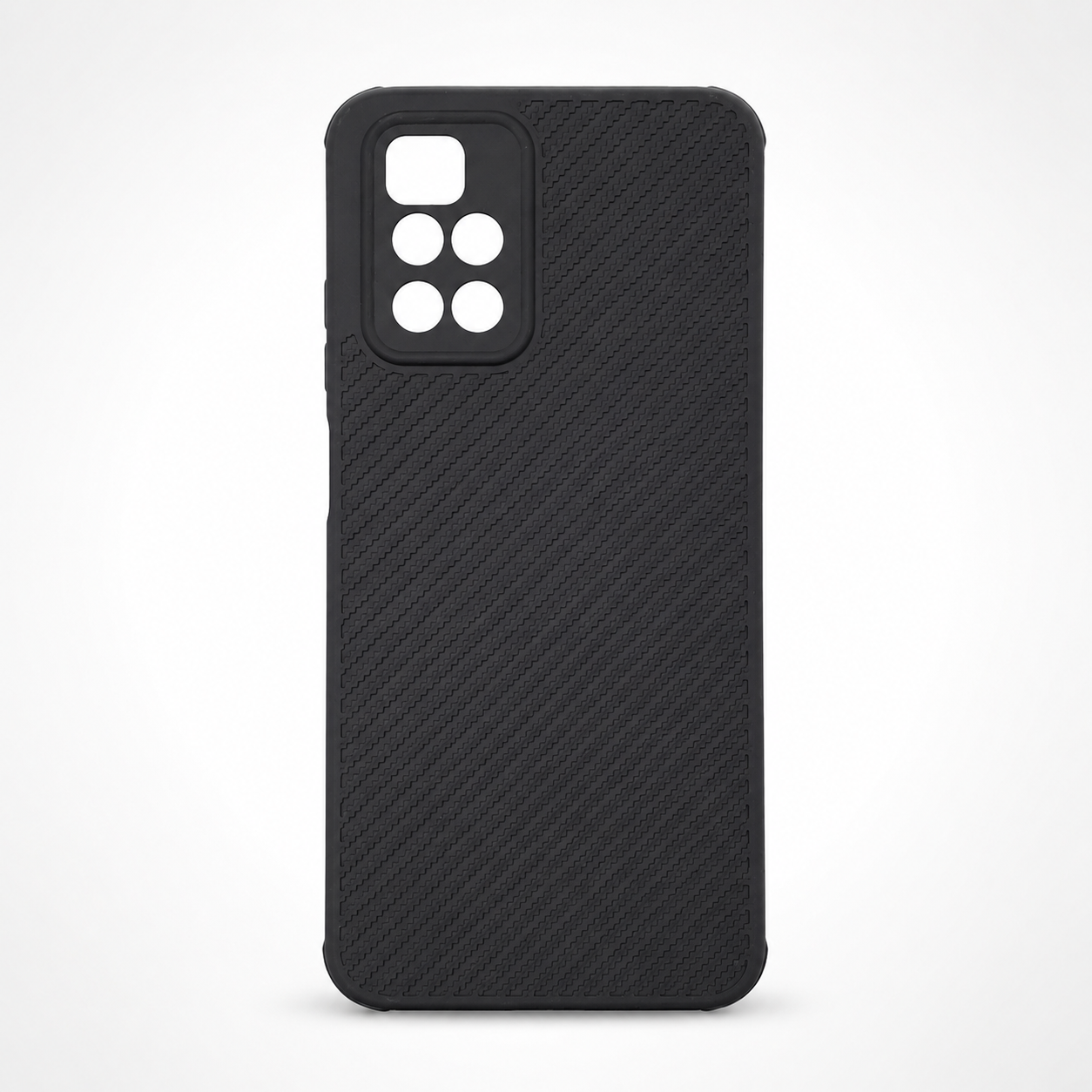 Redmi 10 Carbon Fiber texture Hard Rubber armour back cover shock-porof case