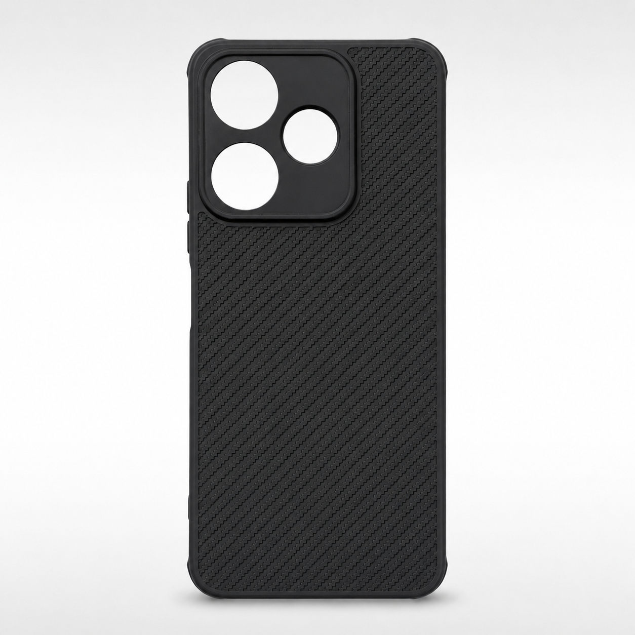 Redmi 13 Carbon Fiber texture Hard Rubber armour back cover shock-porof case