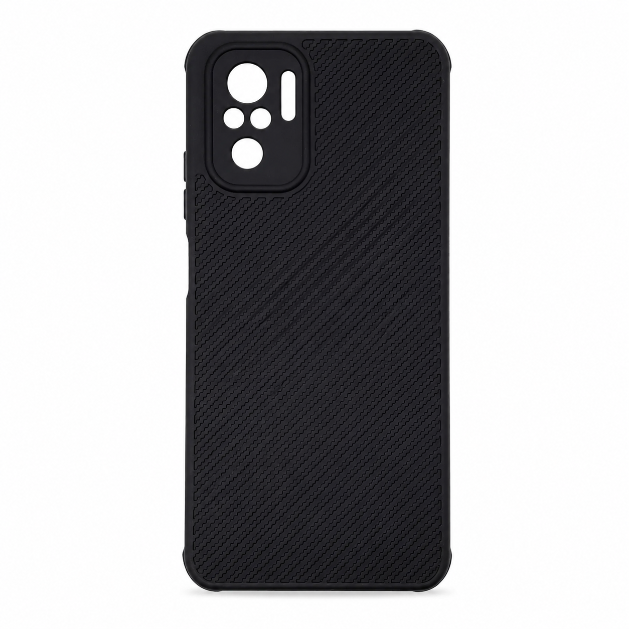 Redmi Note 10 Carbon Fiber texture Hard Rubber armour back cover shock-porof case